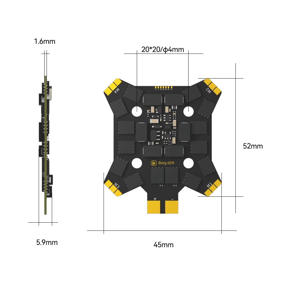 IFlight Borg Mini F7 Stack (60R 4-IN-1 ESC) - w/Rx