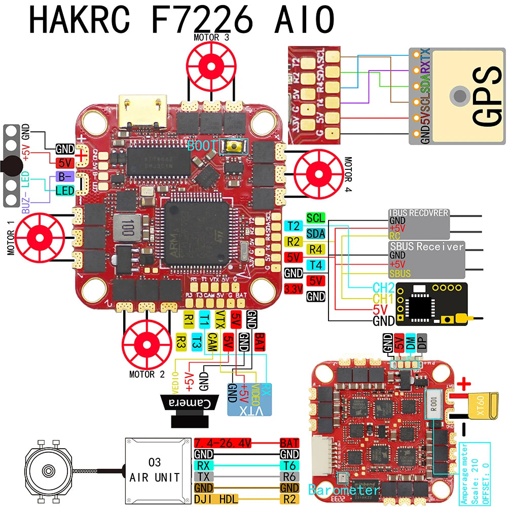 HAKRC F722 AIO Flight Controller