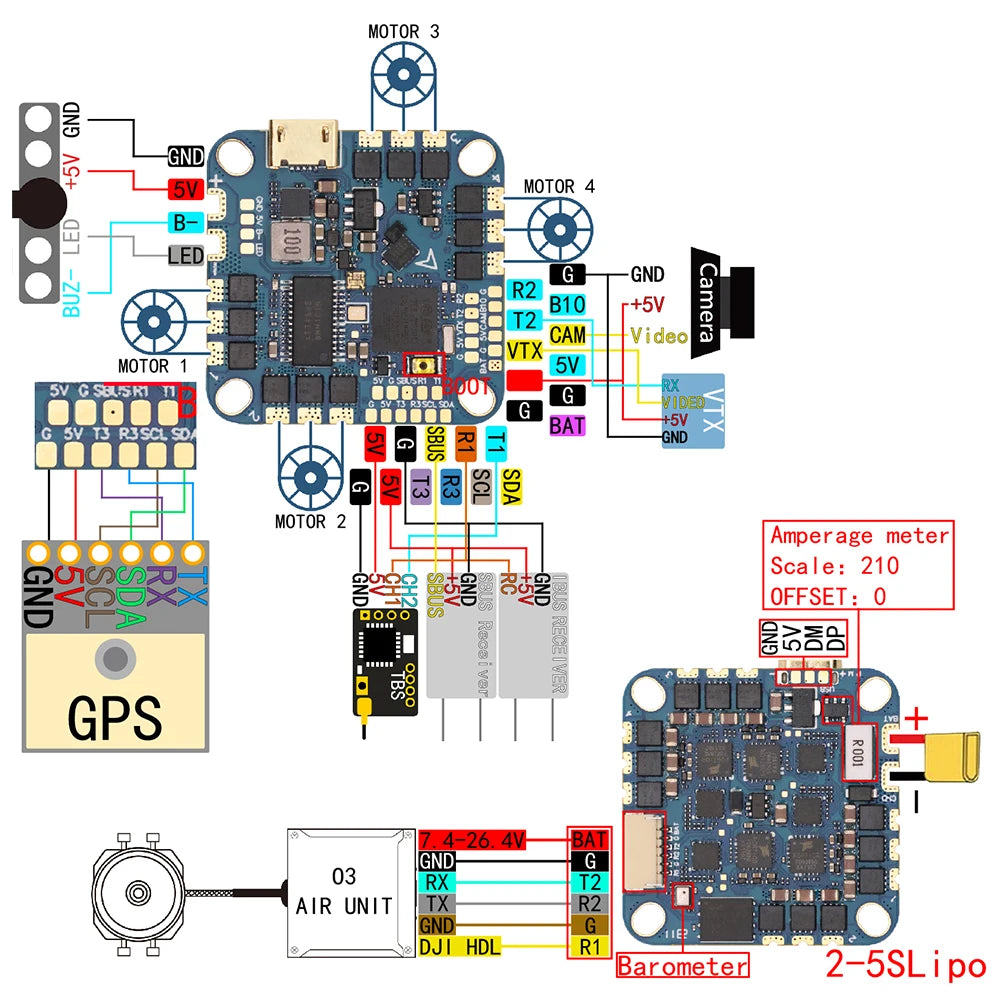 HAKRC F4126 F411 AIO Flight Controller