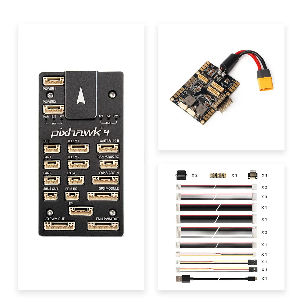 HolyBro Pixhawk 4 Flight Controller (Plastic Case / Aluminum Case) with PM02 / PM07 Power Module M9N / M10 GPS