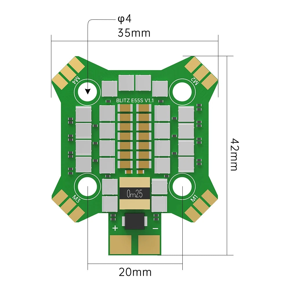IFlight BLITZ Mini F745 Stack (BLITZ Mini E55S 4IN1 ESC 2-6S)