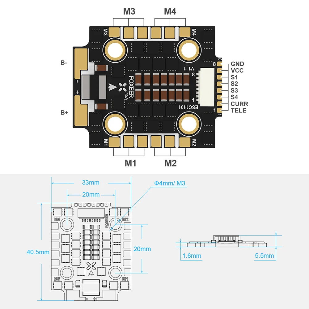 FOXEER Reaper F4 Mini 45A 4in1 ESC