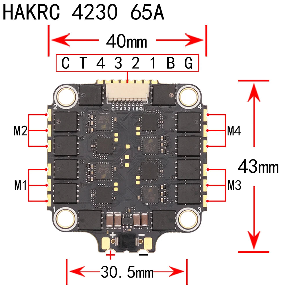 HAKRC BLHeli-S 50A/ BLHeli-32 65A 4in1 Brushless ESC