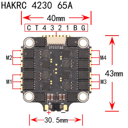 HAKRC BLHeli-S 50A/ BLHeli-32 65A 4in1 Brushless ESC