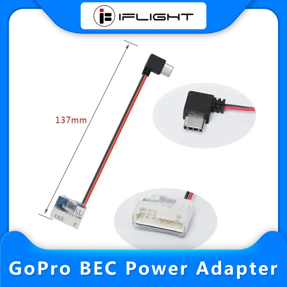 iFlight GoPro BEC Netzteil Typ C auf 5V Balance Stecker Stromkabel Ladekabel