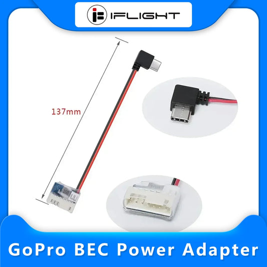 IFlight GoPro BEC Power Adapter Type C To 5V Balance Plug Power Cable Charging Cable