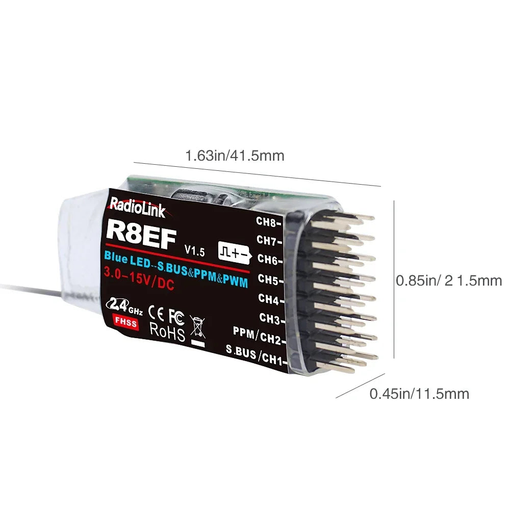 Radiolink R8EF 8-Kanal 2,4-GHz-Empfänger