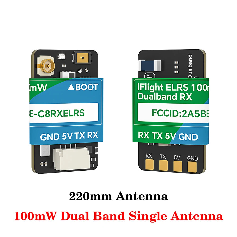 iFlight ELRS 100mW/ 500mW Dual-Band True Diversity Empfänger Unterstützt 2.4GHz/ 868/ 900MHz Kompatibel GemX, Gemini