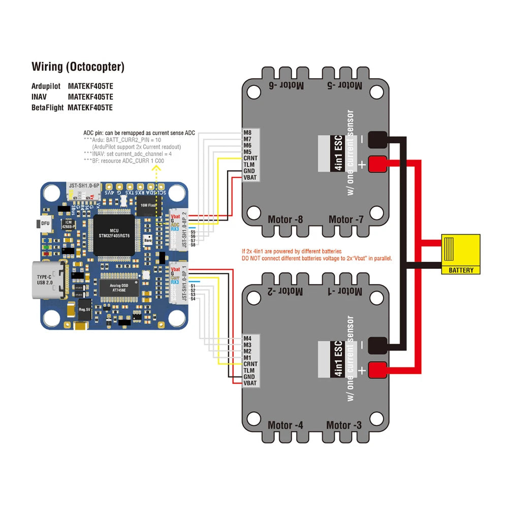 MATEKSYS F405-HDTE Flight Controller