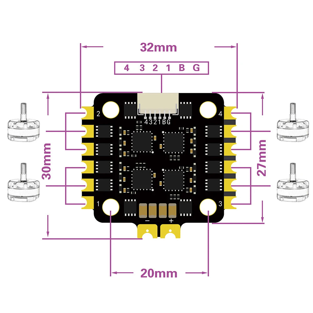 HAKRC 15A/ 25A Mini 4in1 BLHELI_S  Brushless ESC