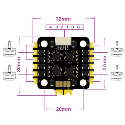 HAKRC 15A/ 25A Mini 4in1 BLHELI_S  Brushless ESC
