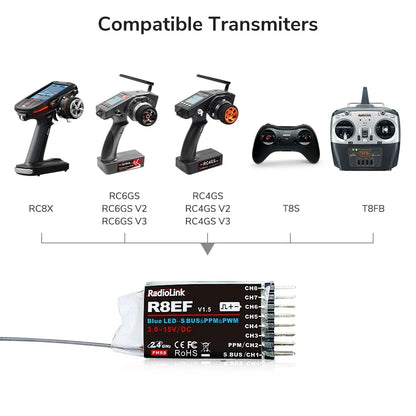 Radiolink R8EF 8-Kanal 2,4-GHz-Empfänger