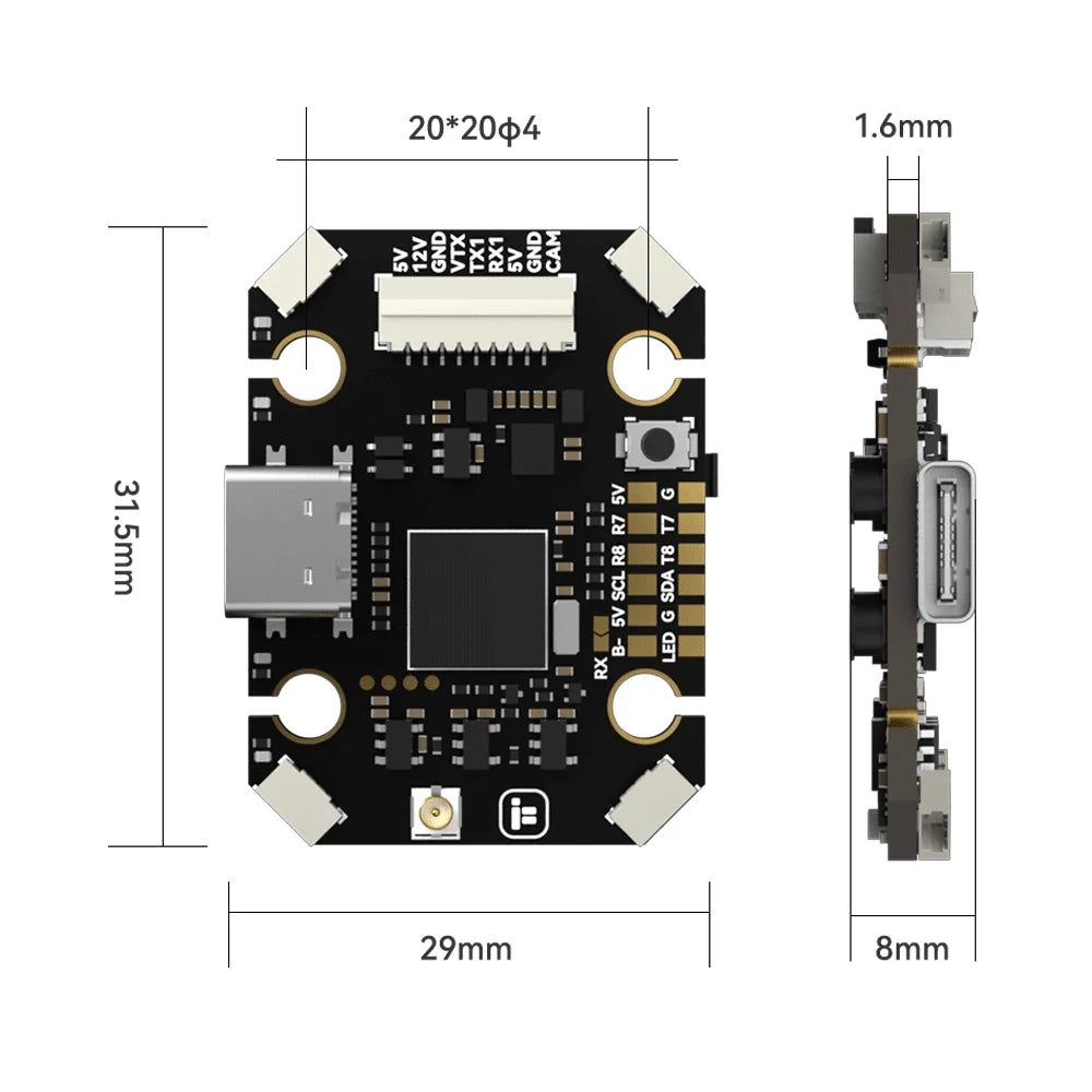 IFlight Borg Mini H7 W/RX Stack (60RS 4-IN-1 BL32 ESC)