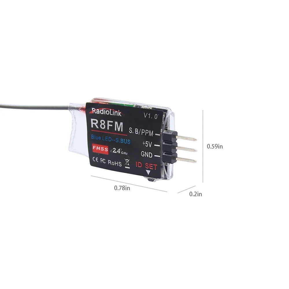 Radiolink R8FM 8-Kanal Mini 2,4GHz Empfänger