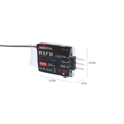 Radiolink R8FM 8-Kanal Mini 2,4GHz Empfänger