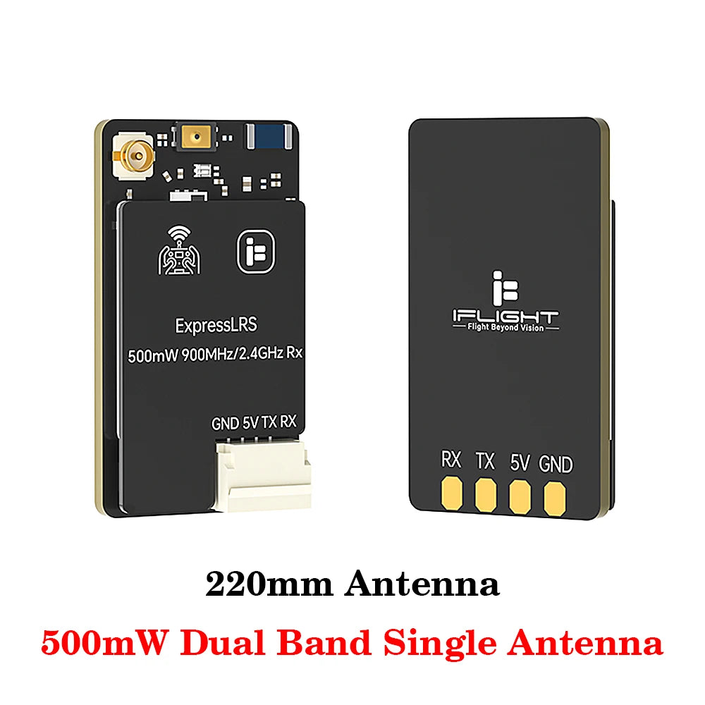 iFlight ELRS 100mW/ 500mW Dual-Band True Diversity Empfänger Unterstützt 2.4GHz/ 868/ 900MHz Kompatibel GemX, Gemini