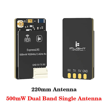 iFlight ELRS 100mW/ 500mW Dual-Band True Diversity Empfänger Unterstützt 2.4GHz/ 868/ 900MHz Kompatibel GemX, Gemini