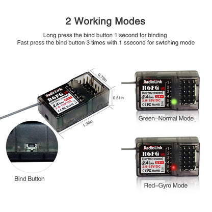 Radiolink R6FG 6 Channel 2.4G Receiver