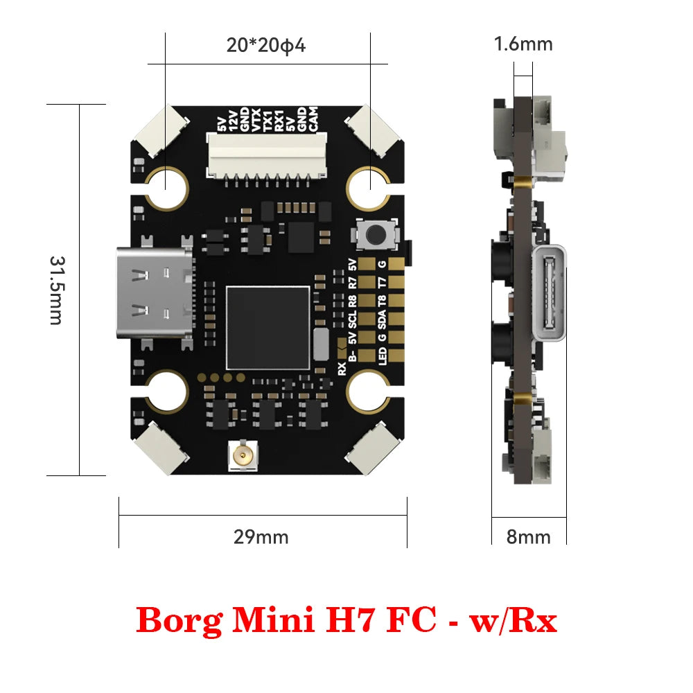 IFlight Borg Mini H7 W/RX Stack (60R 4-IN-1 BL32 ESC)