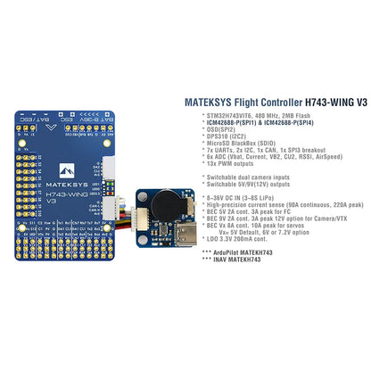MATEKSYS H743-WING V3 Flight Controller