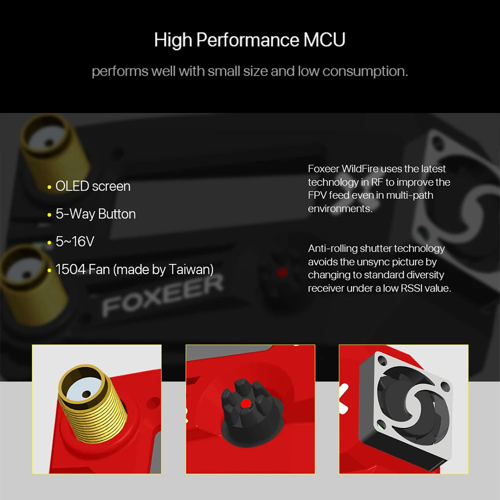 FOXEER Wildfire 5.8GHz 72CH Dual Receiver
