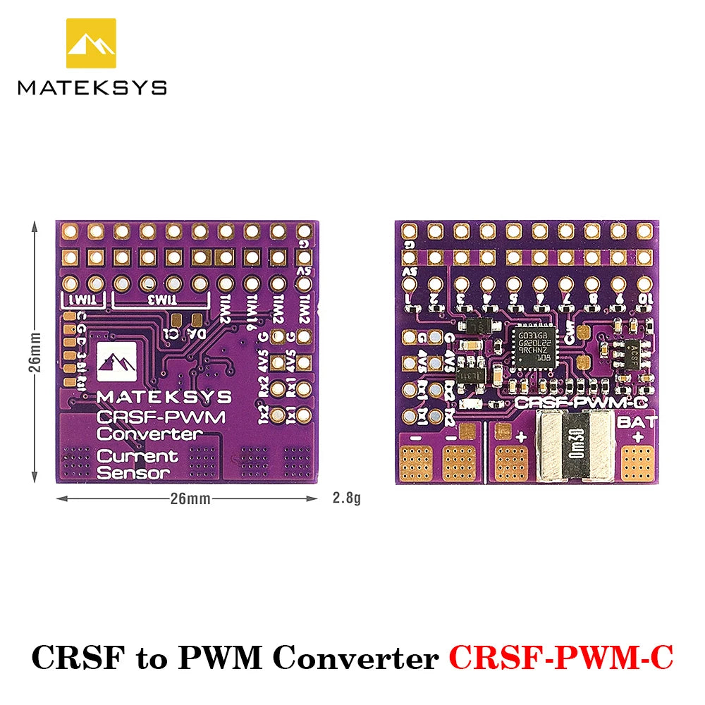 MATEKSYS CRSF TO PWM CONVERTER CRSF-PWM-B CRSF-PWM-6 CRSF-PWM-V10 CRSF-PWM-C