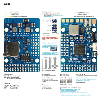MATEKSYS F405 WING V2 Flight Controller