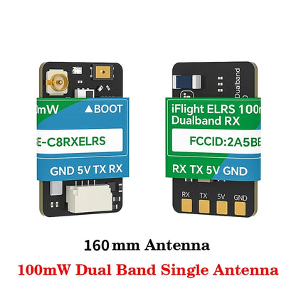 iFlight ELRS 100mW/ 500mW Dual-Band True Diversity Empfänger Unterstützt 2.4GHz/ 868/ 900MHz Kompatibel GemX, Gemini