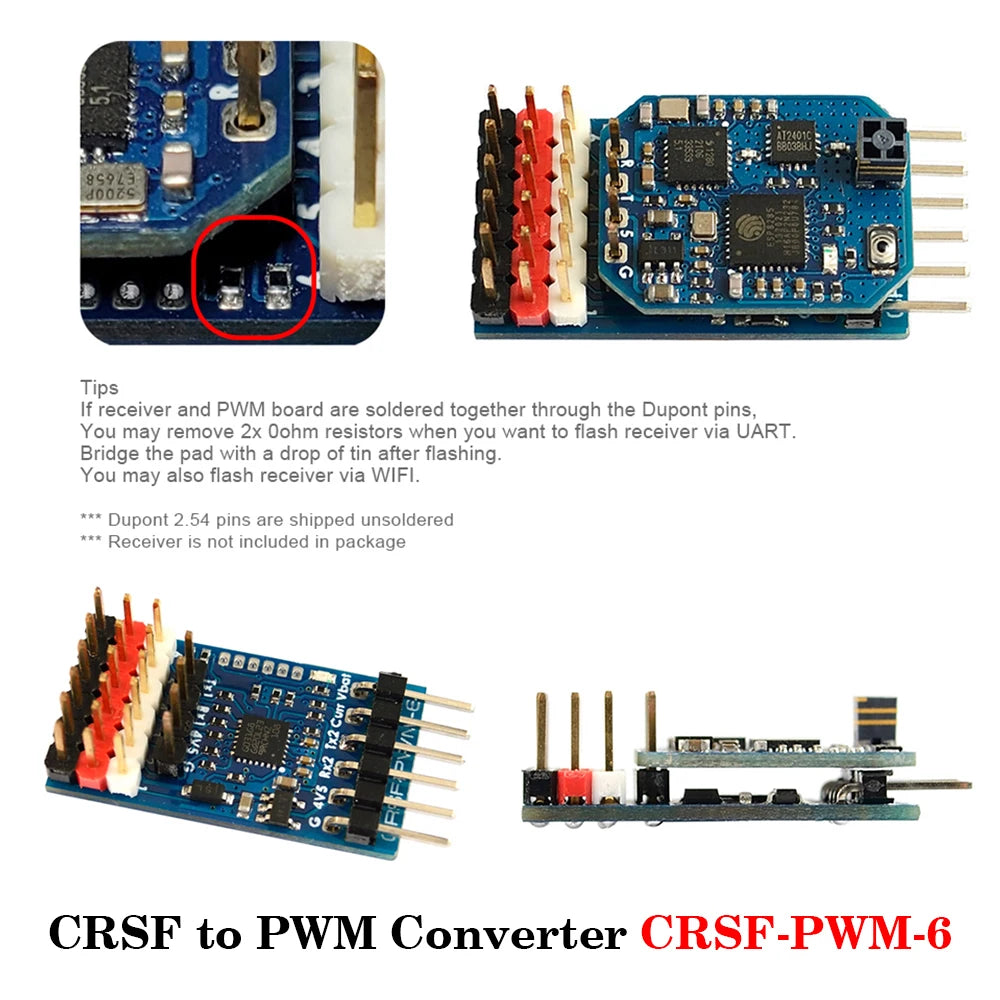MATEKSYS CRSF TO PWM CONVERTER CRSF-PWM-B CRSF-PWM-6 CRSF-PWM-V10 CRSF-PWM-C