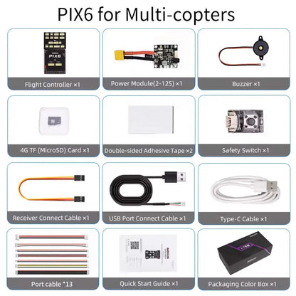 Radiolink PIX6 Open Source ArduPilot Firmware FC Built-in BMI088, ICM42688-P Gyroscope OSD for RC FPV Drone/ 2-8 Axis Multirotor