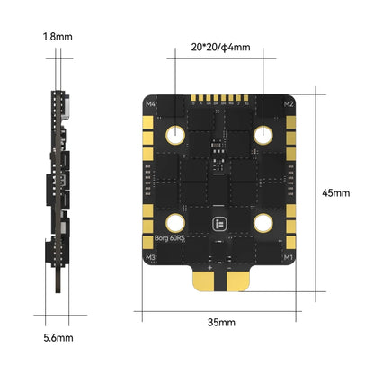 IFlight Borg Mini H7 W/RX Stack (60RS 4-IN-1 BL32 ESC)
