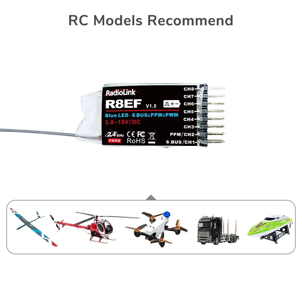 Radiolink R8EF 8-Kanal 2,4-GHz-Empfänger