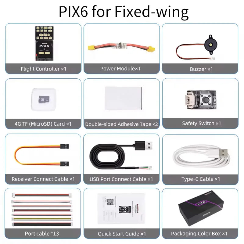 Radiolink PIX6 Open Source ArduPilot Firmware FC Built-in BMI088, ICM42688-P Gyroscope OSD for RC FPV Drone/ 2-8 Axis Multirotor