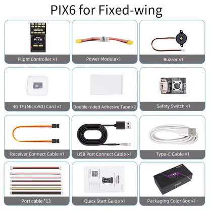 Radiolink PIX6 Open Source ArduPilot Firmware FC Built-in BMI088, ICM42688-P Gyroscope OSD for RC FPV Drone/ 2-8 Axis Multirotor