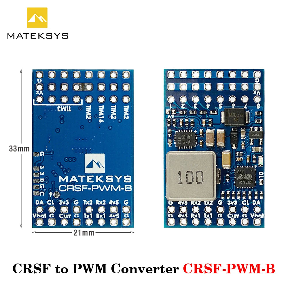 MATEKSYS CRSF TO PWM CONVERTER CRSF-PWM-B CRSF-PWM-6 CRSF-PWM-V10 CRSF-PWM-C