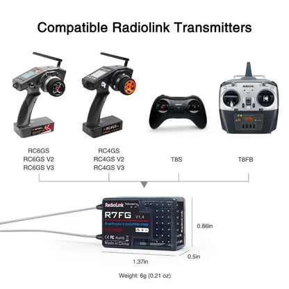 Radiolink R7FG Channle 2.4G Gyro RC Receiver