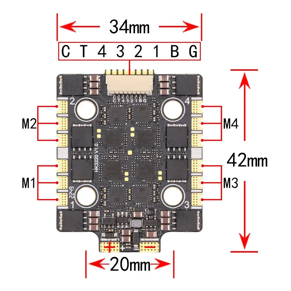 HAKRC Mini 60A /65A BLHeli 32 4in1 Brushless ESC