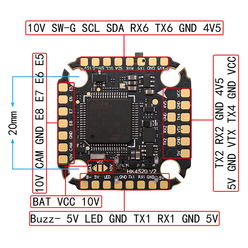 HAKRC F405 V2 Mini Flight Controller