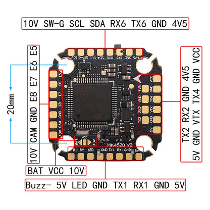 HAKRC F405 V2 Mini Flight Controller
