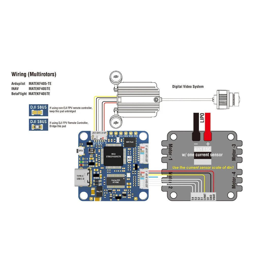 MATEKSYS F405-HDTE Flight Controller