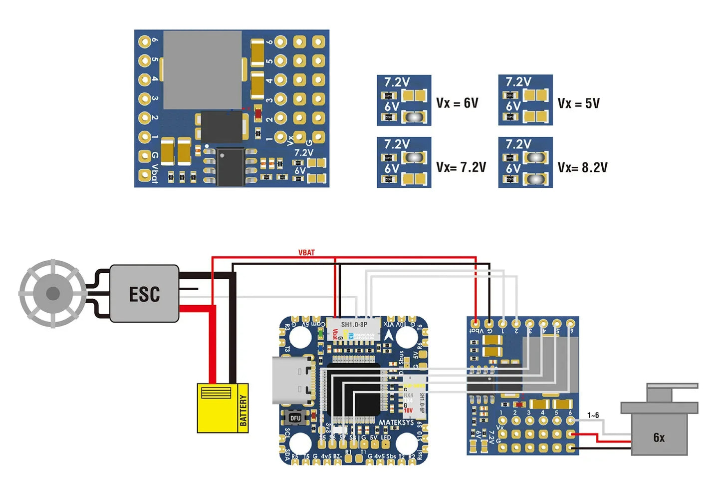 MATEKSYS SVPDB-8S SERVO PDB