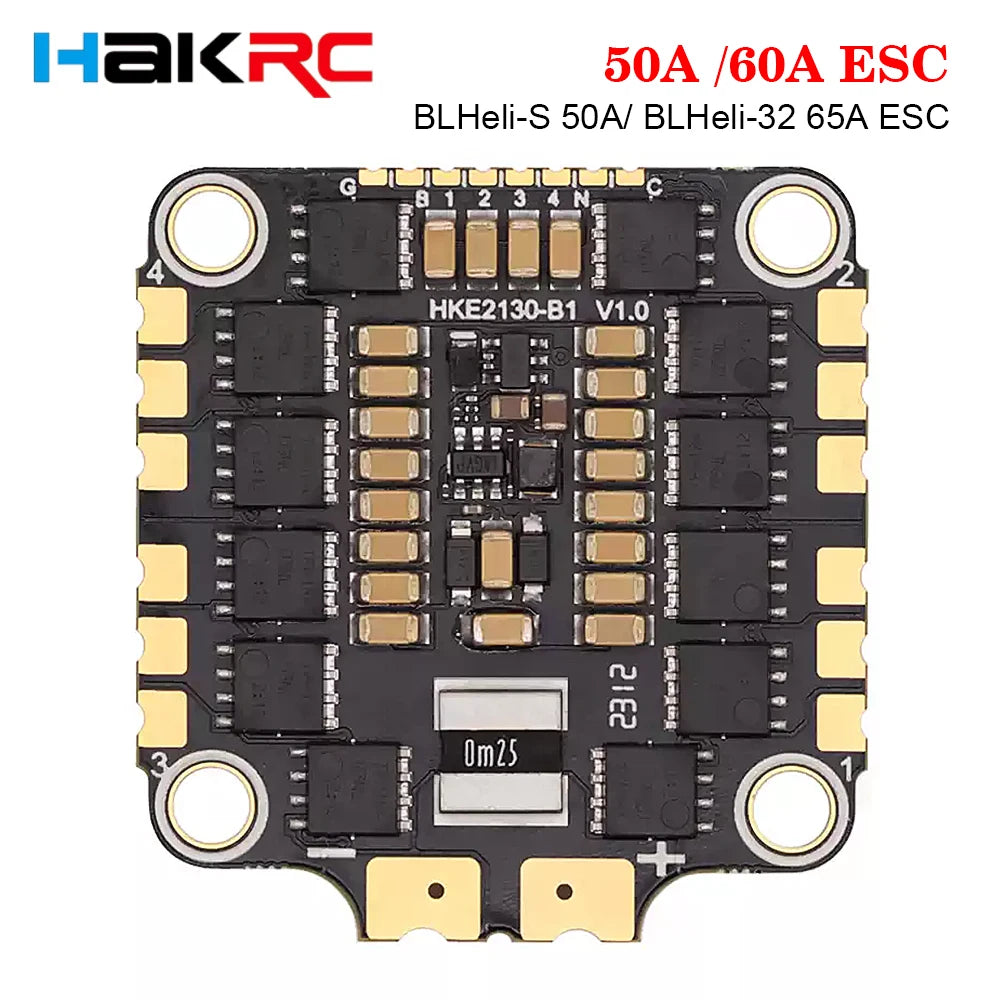 HAKRC BLHeli-S 50A/ BLHeli-32 65A 4in1 Brushless ESC