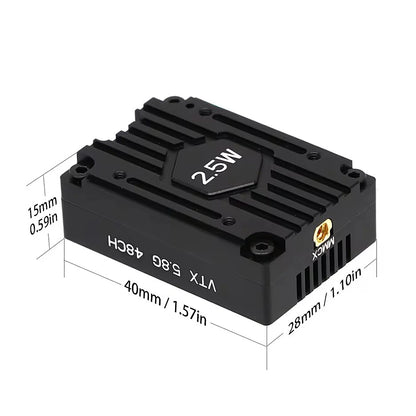 RUSHFPV 5.8G 2.5W 48CH Analog VTX CNC Enclosure