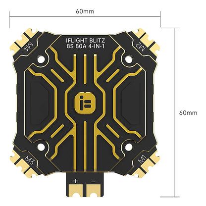 IFlight BLITZ E80 Pro 4-IN-1 ESC BLHeli32