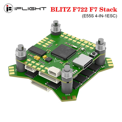 IFlight BLITZ F722 F7 Stack (E55S 4in1 2-6S ESC/ 1.6W VTX)
