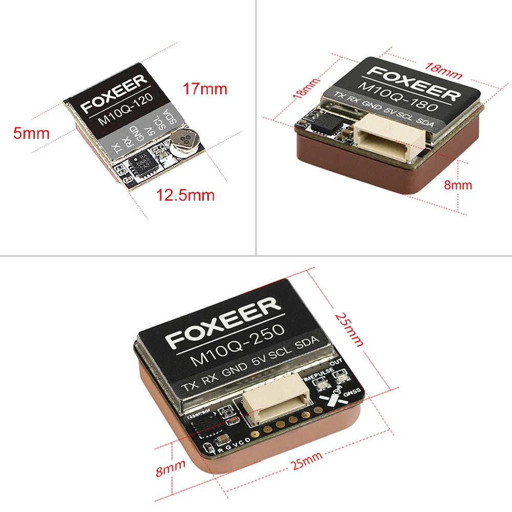 FOXEER M10Q-120/ M10Q-180/ M10Q-250 M10 Dual Protocol GPS Built-in QMC5883 Compass Ceramic Antenna for RC Airplane FPV Drone
