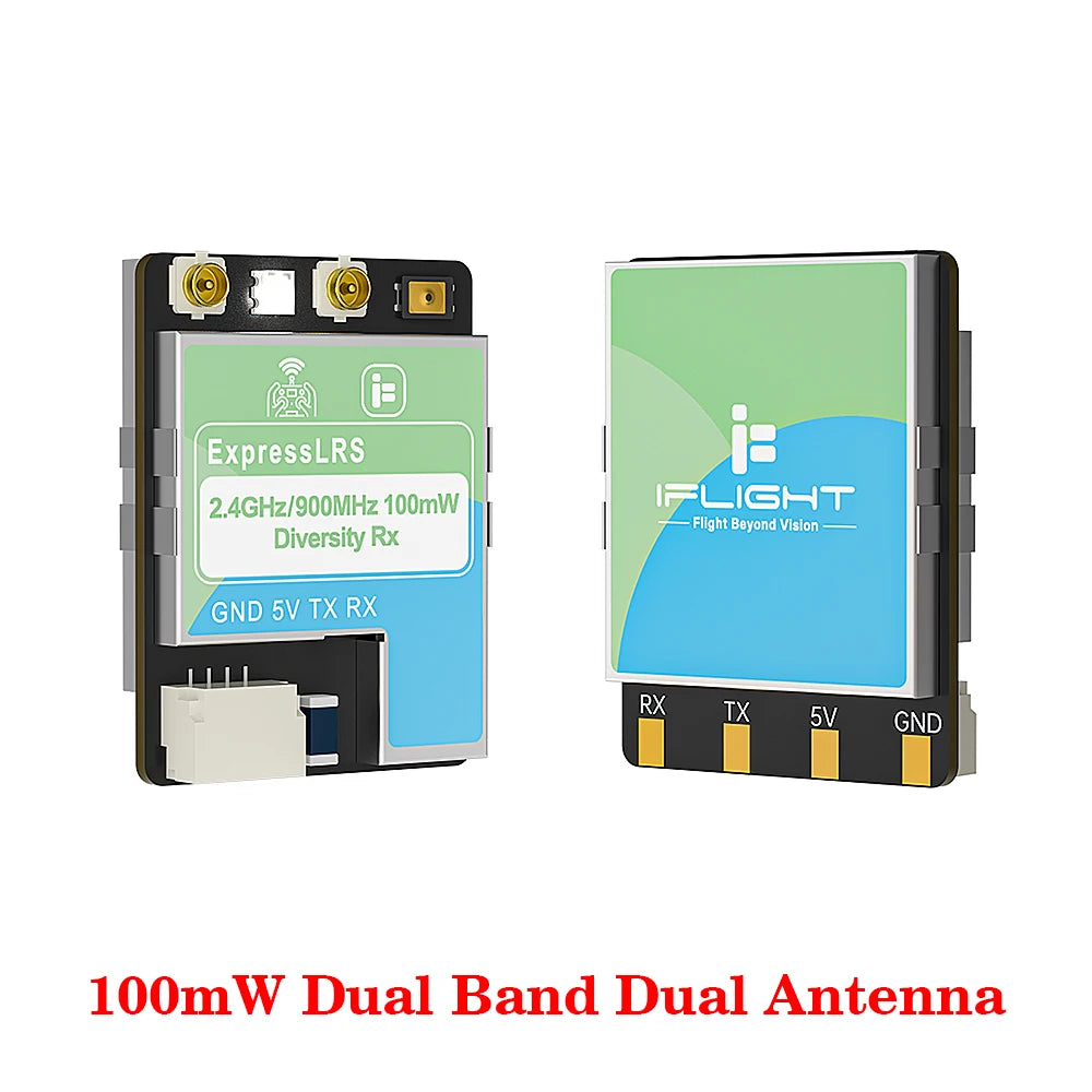 iFlight ELRS 100mW/ 500mW Dual-Band True Diversity Empfänger Unterstützt 2.4GHz/ 868/ 900MHz Kompatibel GemX, Gemini