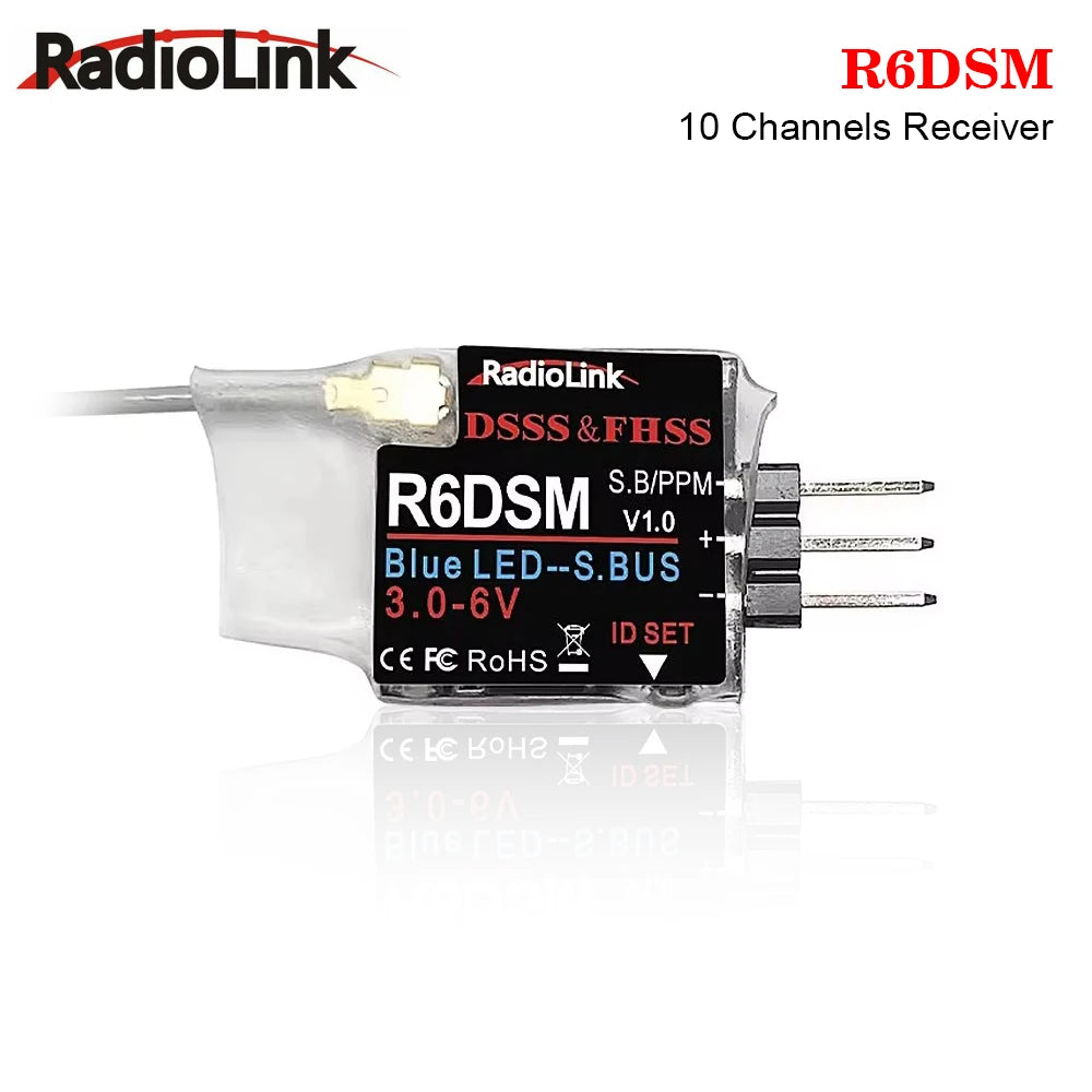 Radiolink R6DSM 2.4G 10CH RC Transmitter Receiver