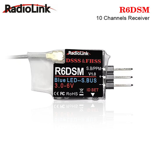 Radiolink R6DSM 2.4G 10CH RC Transmitter Receiver