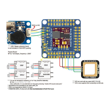 MATEKSYS F405-HDTE Flight Controller